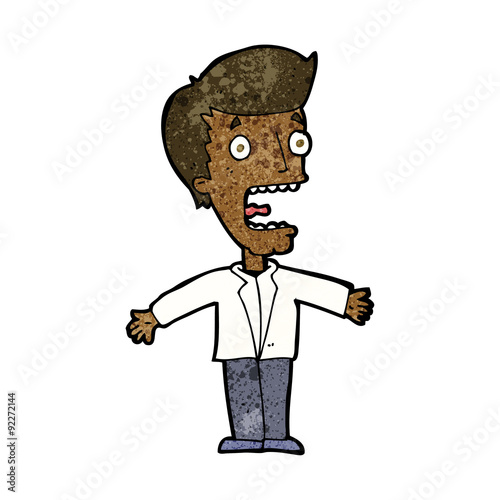 cartoon screaming man