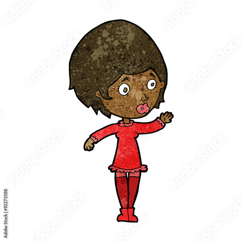 cartoon pretty woman