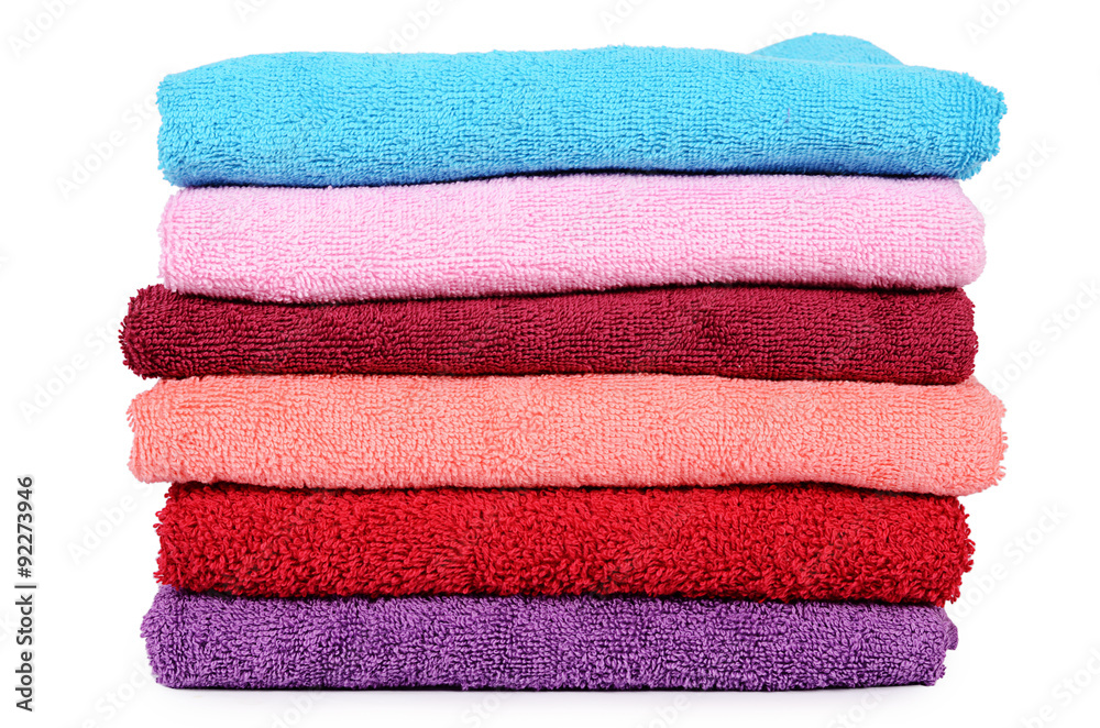 The bath towel isolated on white The bath towel isolated on white
