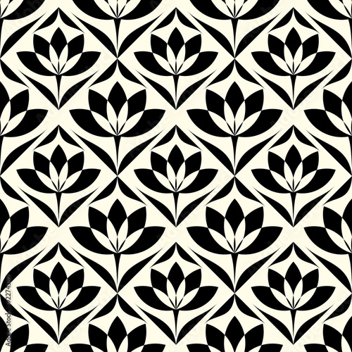 Elegant stylish abstract floral wallpaper. Seamless pattern