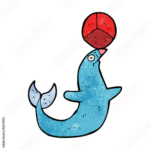 cartoon performing seal