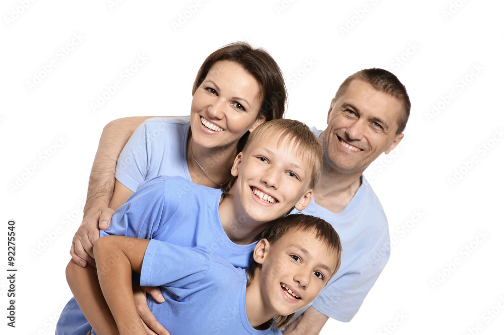 Cute family  posing