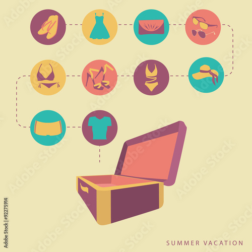 suitcase stuff summer vacation