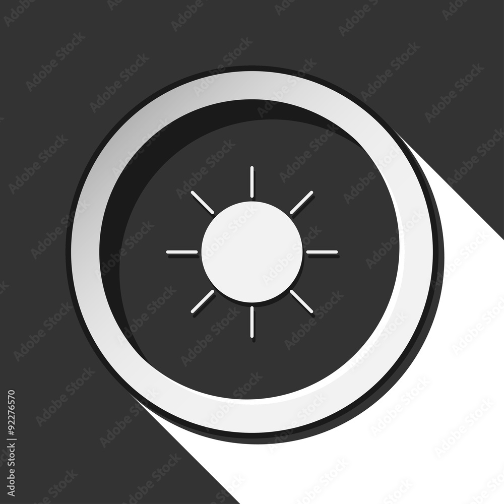 black icon with sunny and stylized shadow black icon with sunny and stylized shadow