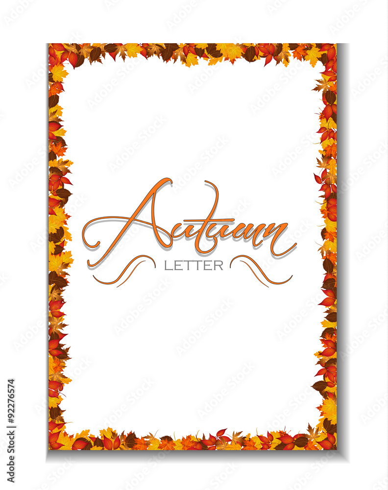 Obraz premium Autumn letterhead background