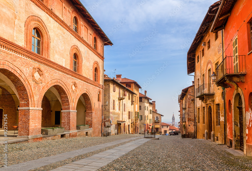 Obraz premium Old town of Saluzzo, Italy.