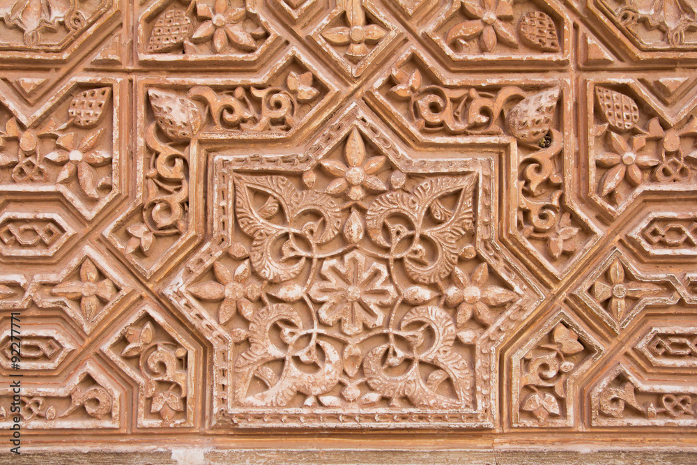 ornate wall carving background