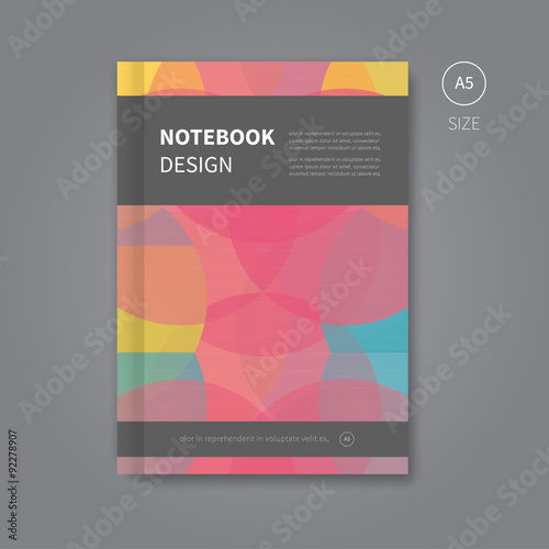 fresh brochure design for scrapbook / modern notepad  or book cover layout background 
