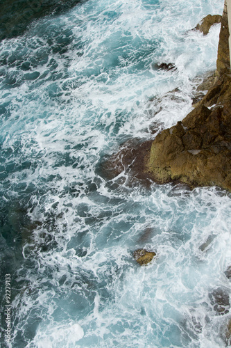 beating the rock sea wave. extreme sports © naltik