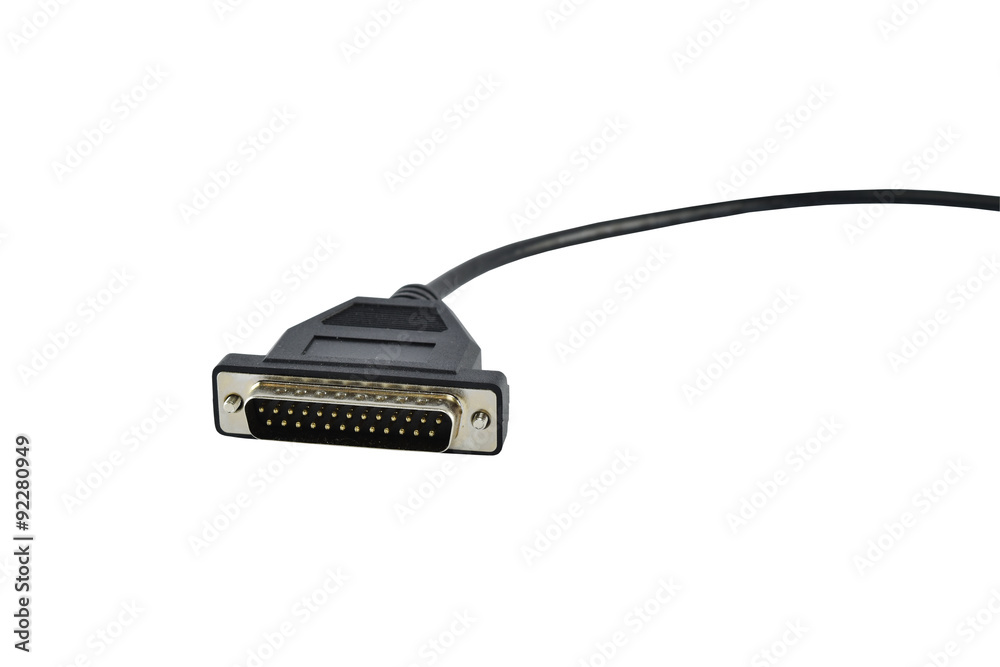 Black cable isolated on white background. Black cable isolated on white background.