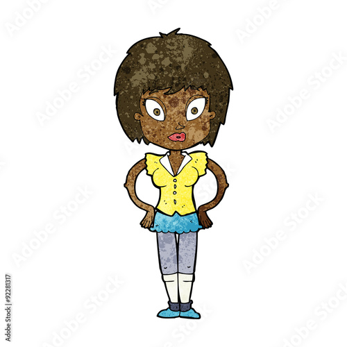 cartoon pretty girl