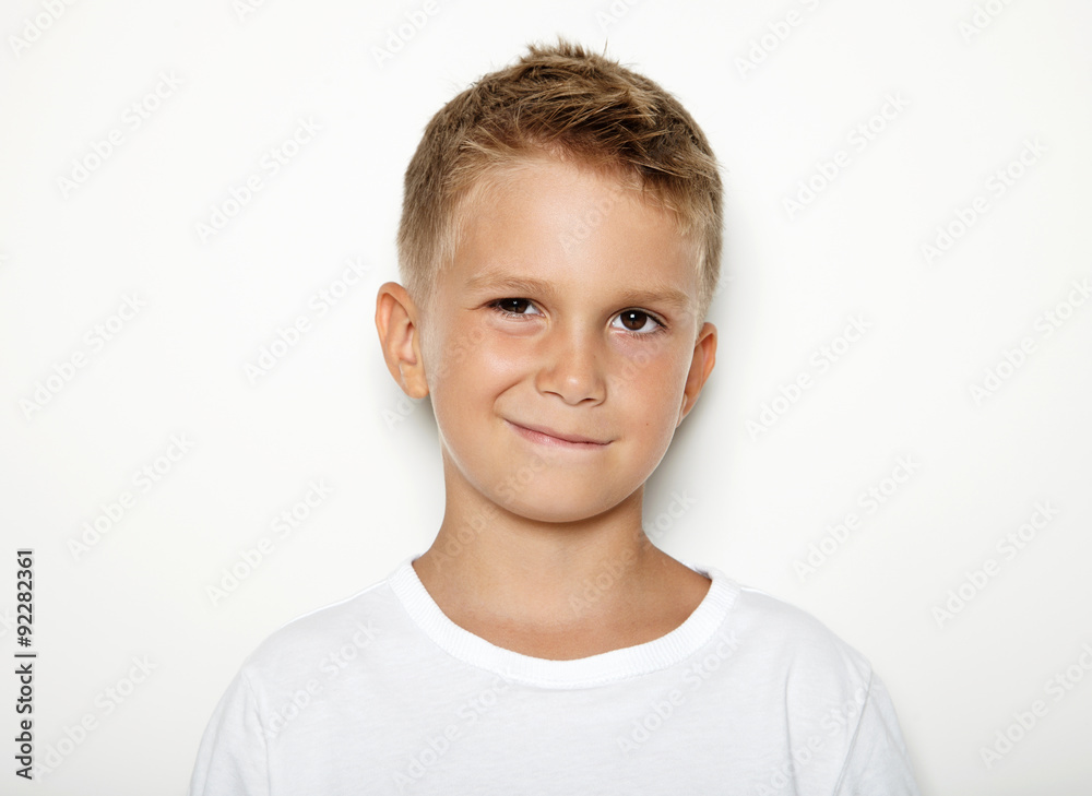 Portrait of young boy showing some emotion Portrait of young boy showing some emotion