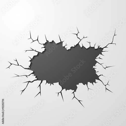 Vector banner on cracked ground abstract background.