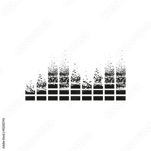 Vector music equalizer logo.