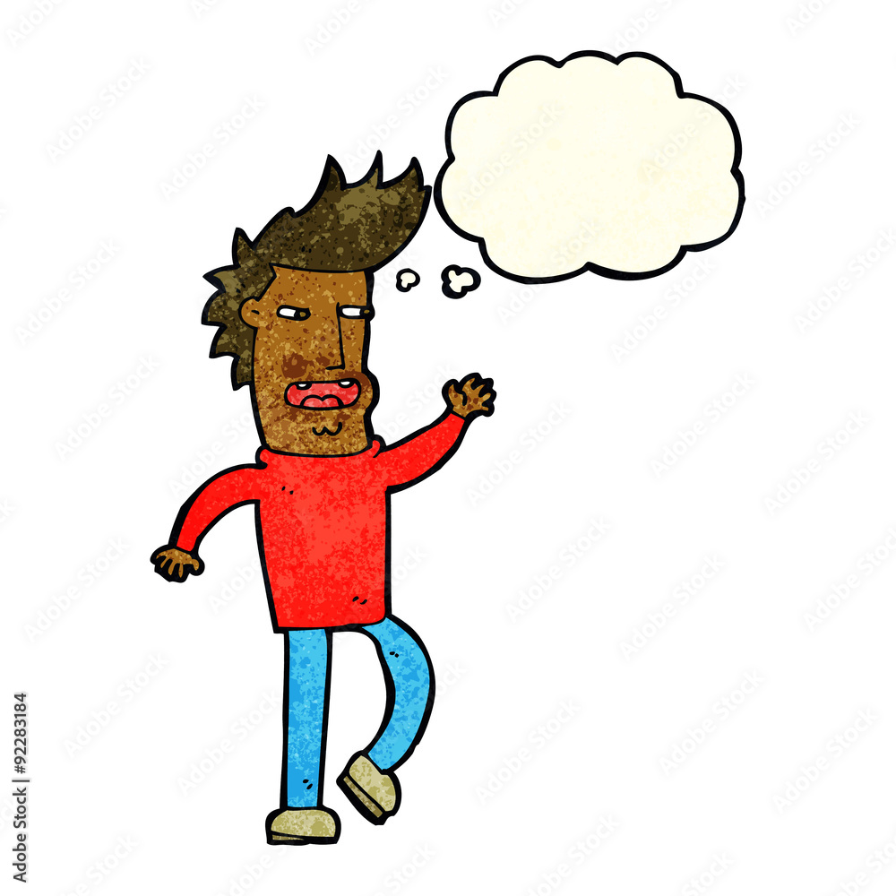cartoon loudmouth man with thought bubble cartoon loudmouth man with thought bubble