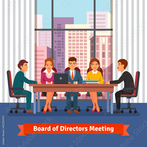 Directors board business meeting. Brainstorming