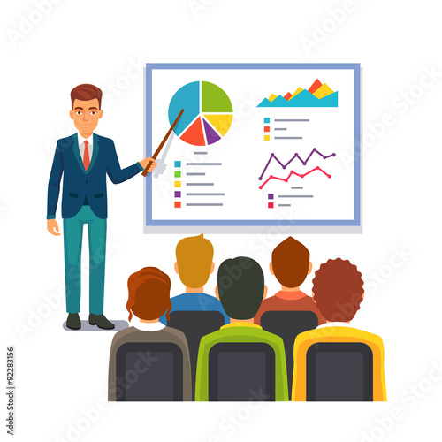 Businessman making presentation. Business seminar