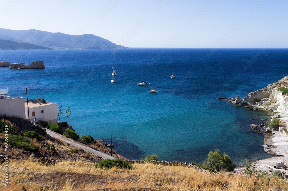 View to the sea in Kimolos island, Cyclades, Greece