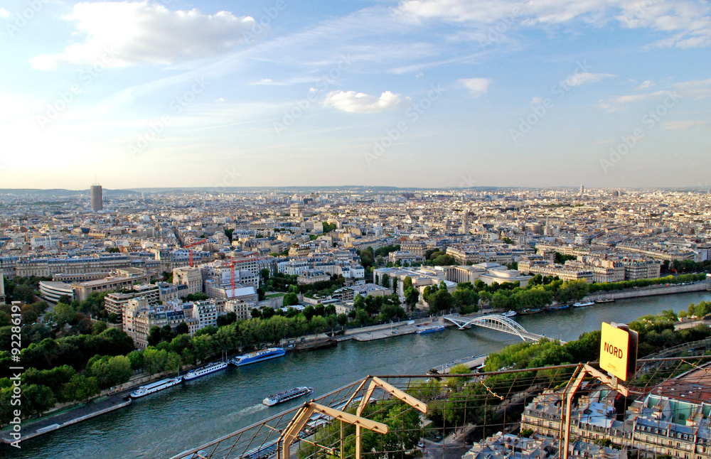 Fototapeta premium Aerial Paris view