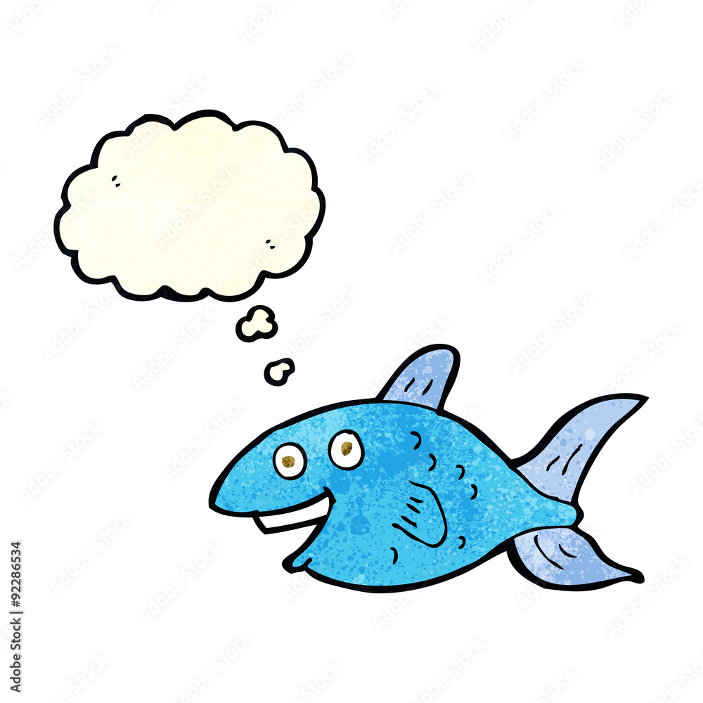 cartoon fish with thought bubble cartoon fish with thought bubble