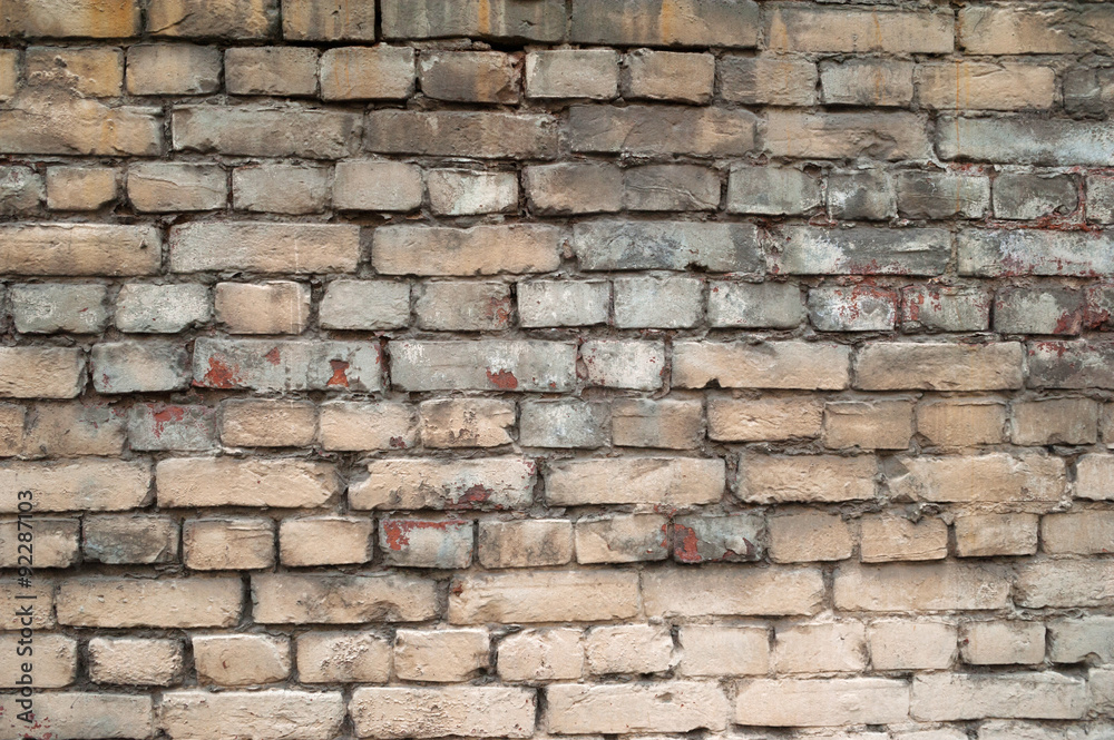 Obraz premium Texture of old gray brick wall