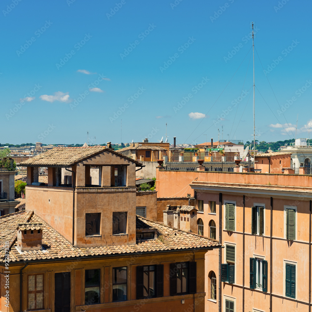 view of panorama Rome, Italy, skyline