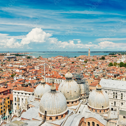 Panoramic view of Venice from San Marco bell tower, Italy © Valeri Luzina