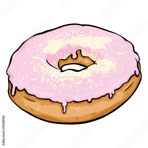 Vector Single Cartoon Doughnut