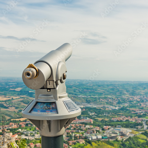 View from San Marino fortress - Adriatic Coast, Italy