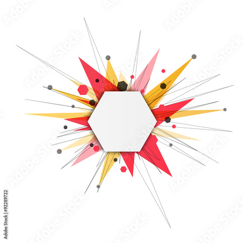 Abstract colorful explosion banner. Vector illustration.