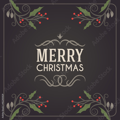 Christmas Postcard Ornament Decoration Background. Vector Illustration. Merry Christmas Greetings