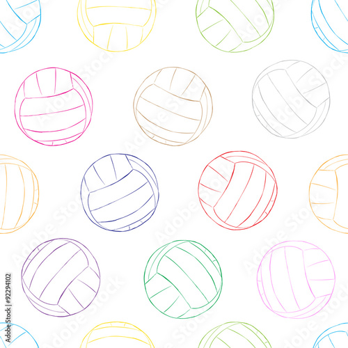 Seamless color contours of volleyballs