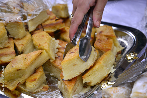 traditional homemade pastry called gomleze in macedonia photo