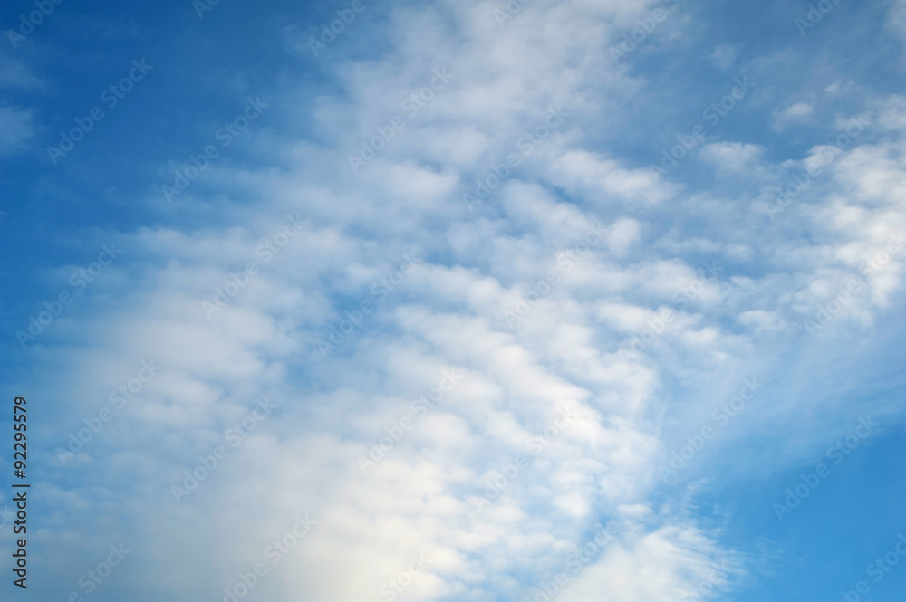 Texture of blue sky with  clouds