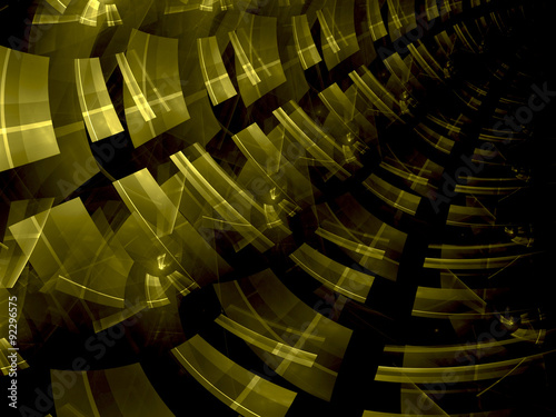 Abstract computer-generated modern yellow and black background © olgasalt
