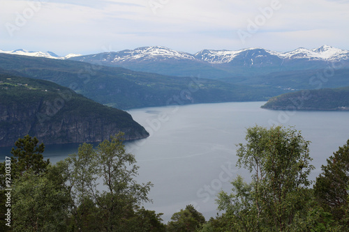 View of Innvik fjord, Norway photo
