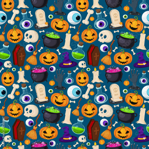 Halloween seamless funny background