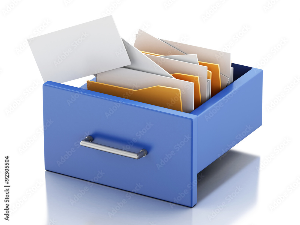 3d File cabinet. Search concept. 3d File cabinet. Search concept.