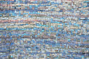 Keuken achterwand Mozaïek Oude blauwe en lila mozaïektextuur  © photology1971