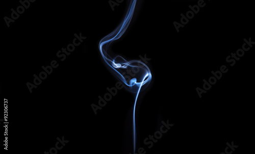 colored smoke isolated on black background