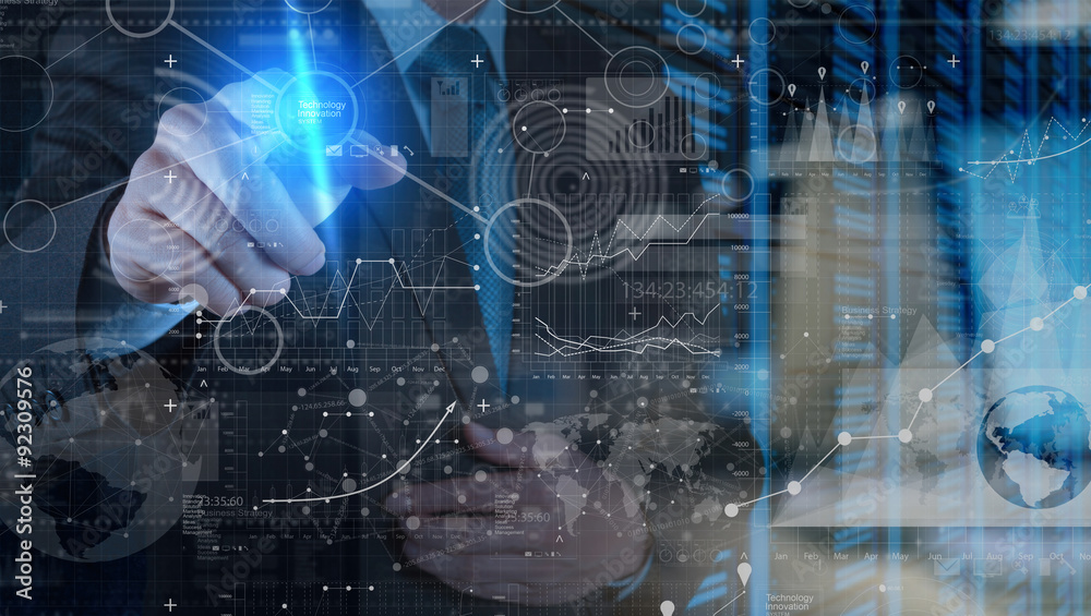 businessman hand working with modern technology and digital laye businessman hand working with modern technology and digital laye