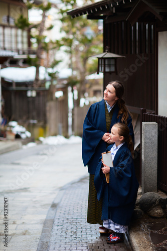 Принти на полотні Little girl wearing yukata