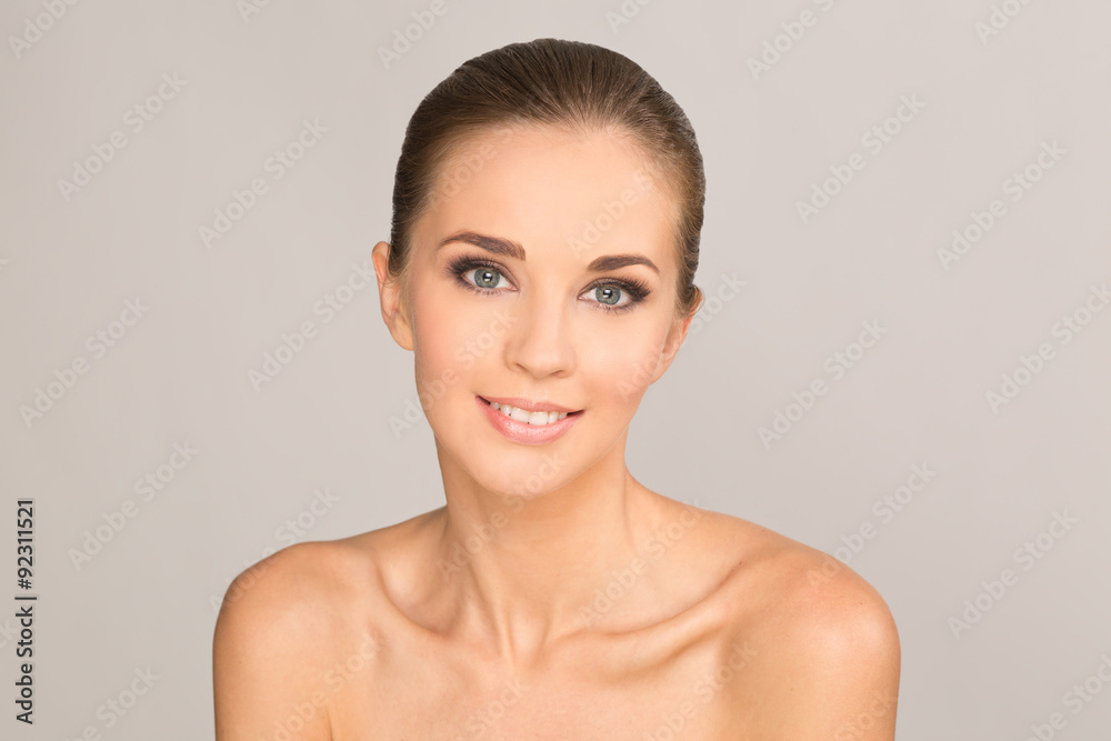 Beauty Girl Portrait. Beautiful Young Woman Smiling Beauty Girl Portrait. Beautiful Young Woman Smiling