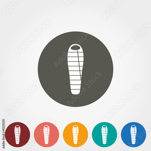 Camping sleeping bag icon.
