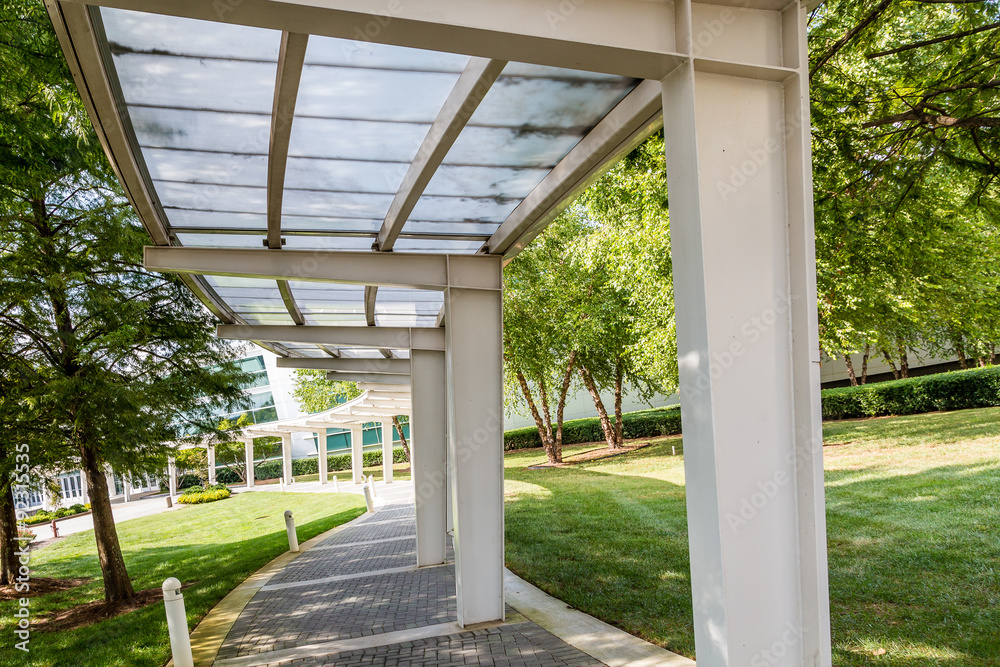 Covered Walkway in Park Covered Walkway in Park