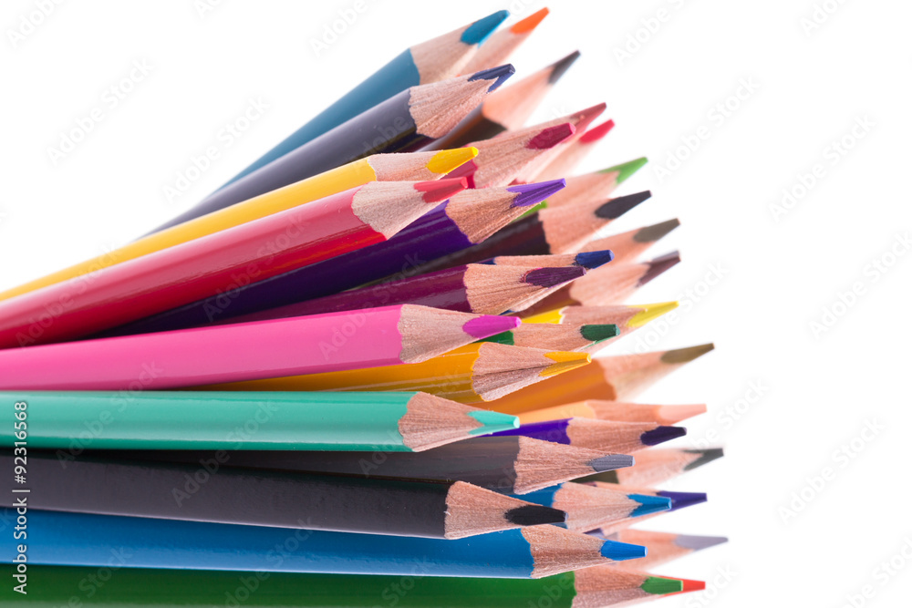 Fototapeta premium Colour pencils isolated on white background