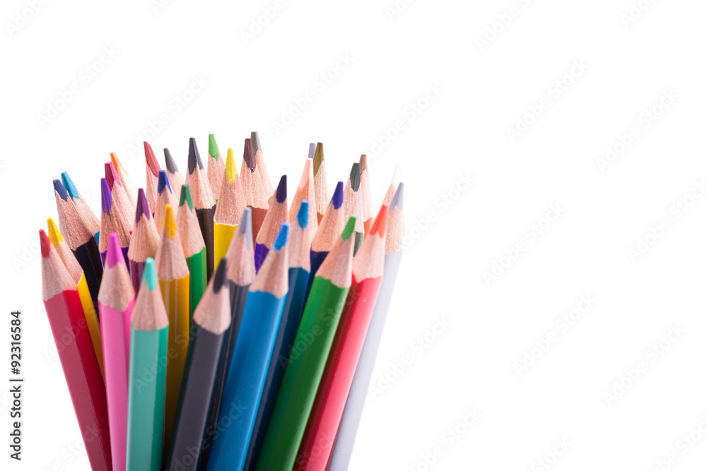 Colour pencils isolated on white background Colour pencils isolated on white background