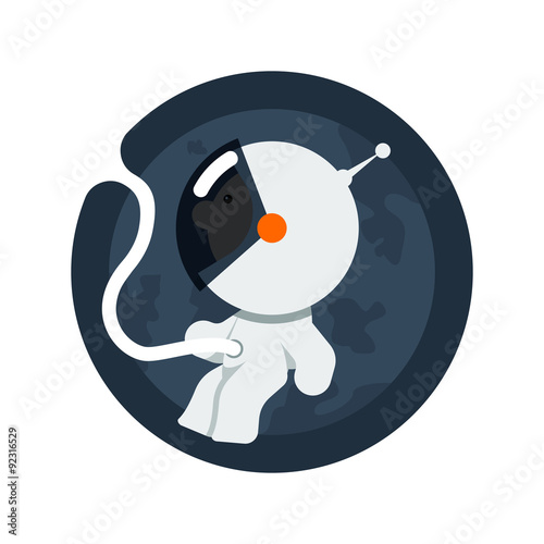 Little astronaut in free space flight like inutero