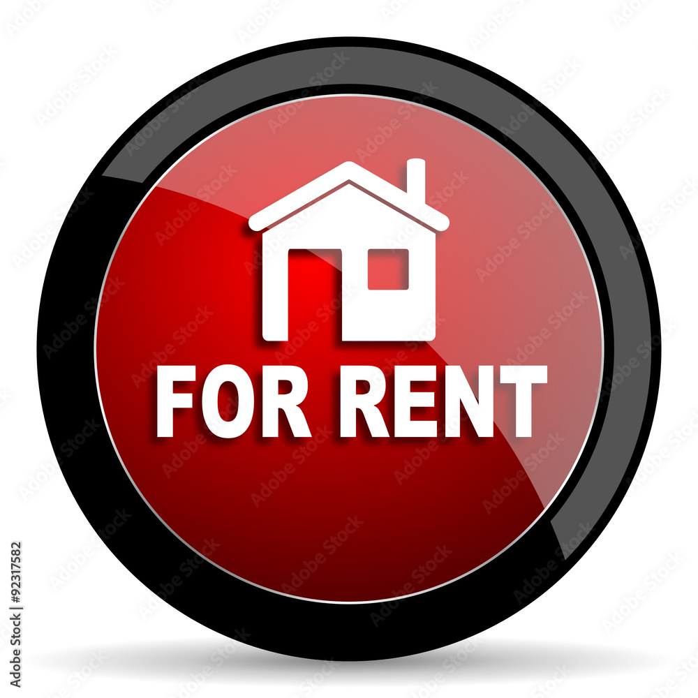 for rent red circle glossy web icon on white background - set440 for rent red circle glossy web icon on white background - set440