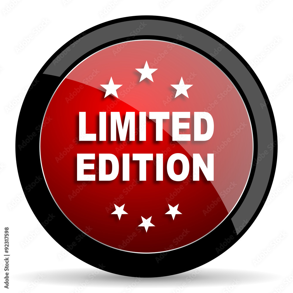 limited edition red circle glossy web icon on white background - set440 limited edition red circle glossy web icon on white background - set440